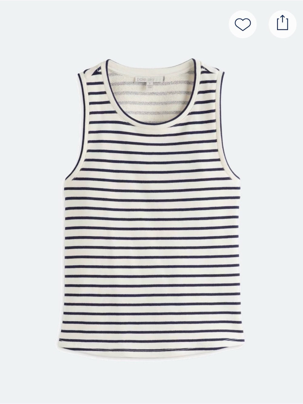 Striped Navy and White Tank Top